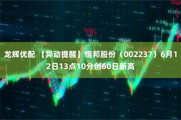 龙辉优配 【异动提醒】恒邦股份（002237）6月12日13点10分创60日新高
